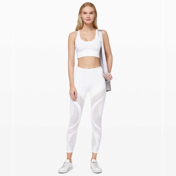 White lace Lululemon leggings - Picture 2 of 2